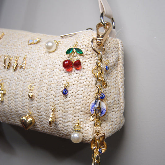 Custom Raffia Shoulder Bag