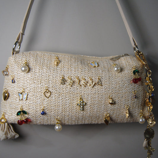 Custom Raffia Shoulder Bag